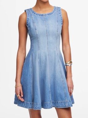 Madewell Circle Mini Dress: Airy Denim